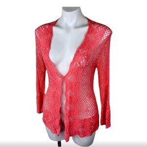 Vintage Y2K Victoria’s Secret Moda international crochet cardigan M/L
